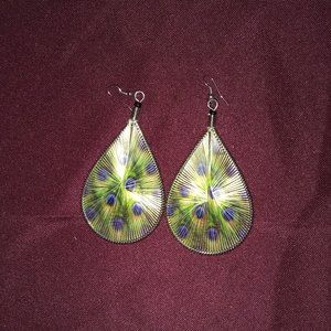 Peacock earrings
